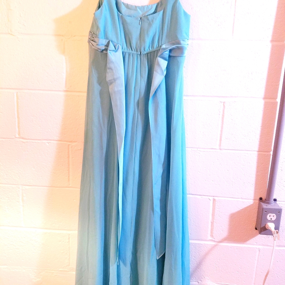 David's bridal jr sz dress 16 in pool aqua